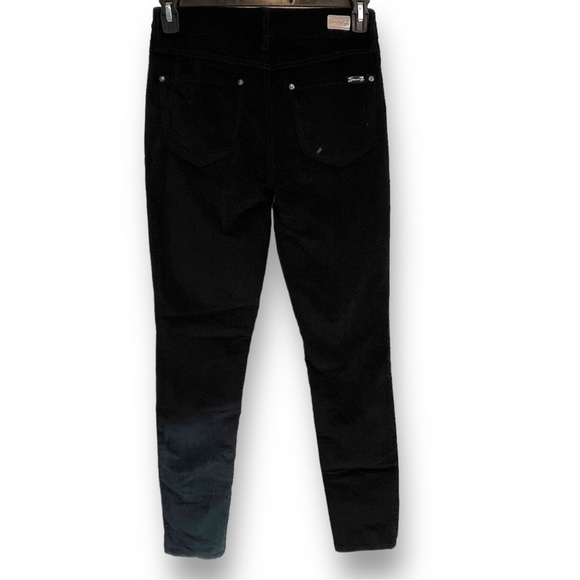 Seven7 Size 4 High Rise TummyLess Black Velvet Jeans NWOT - Picture 3 of 9
